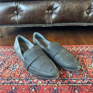 Dr. Scholl's Leather Pewter Black Loafers for Women size 8